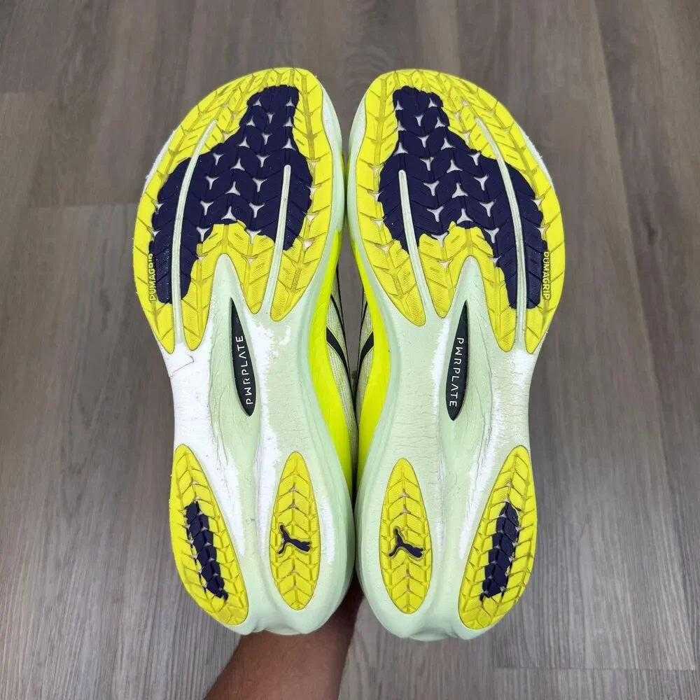 Puma Deviate 4 Shoes Mens Size 11.5 Yellow Running Nitro Sneakers low Top